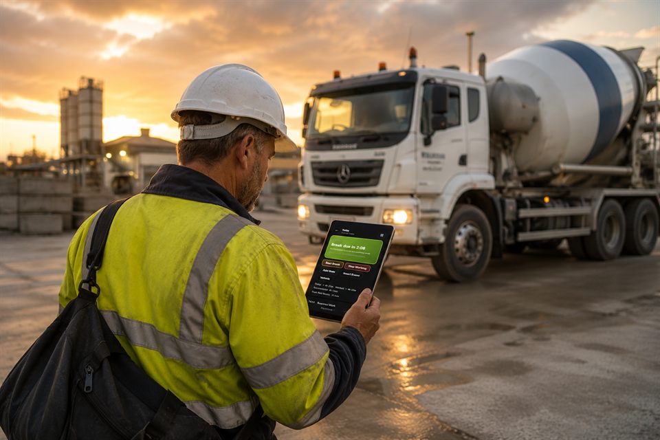Driver using a digital logbook